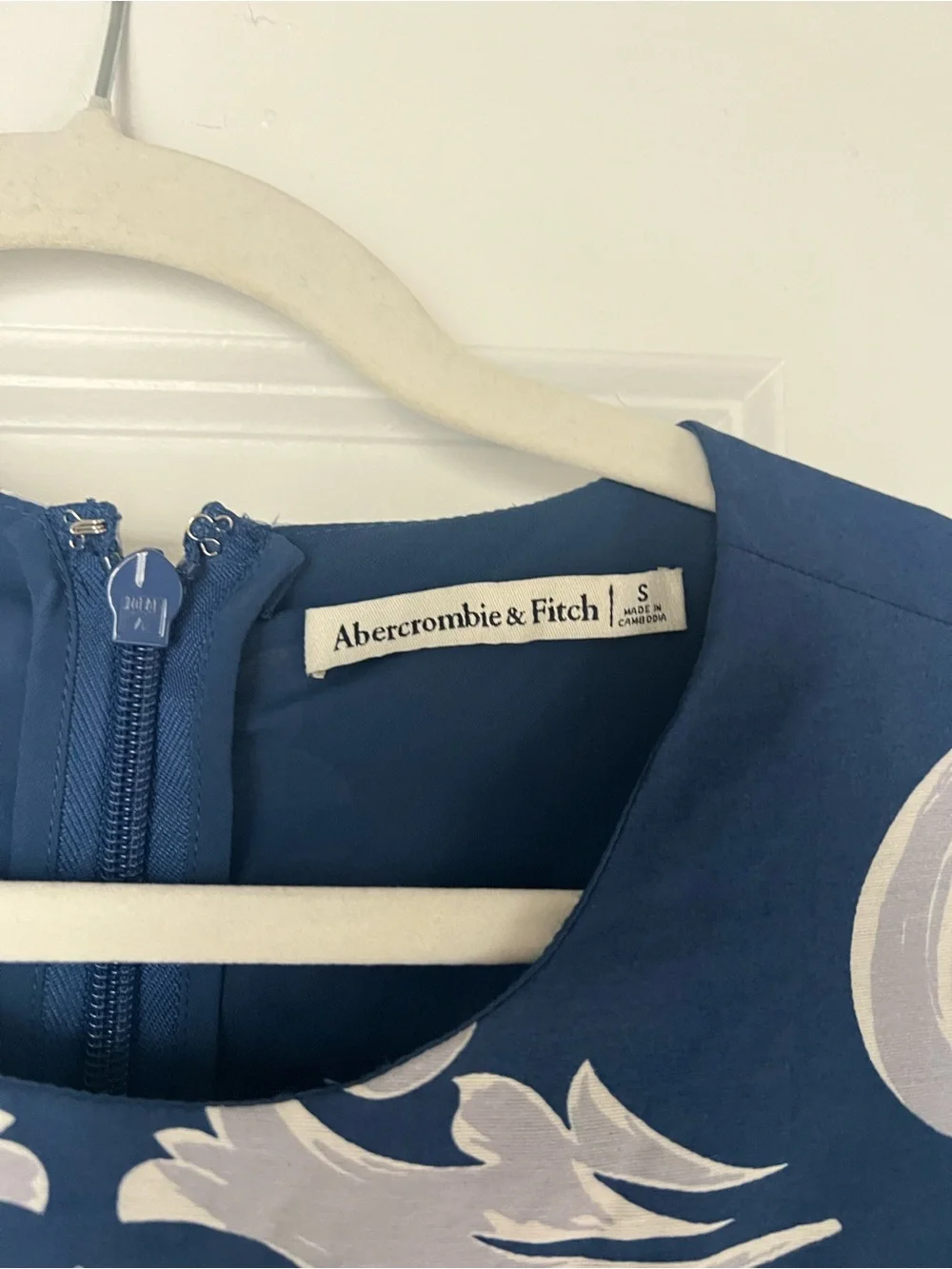 Abercrombie & Fitch Navy and White Maxi Dress